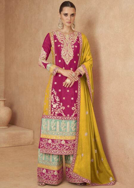 Embroidered Palazzo Salwar Suit Set