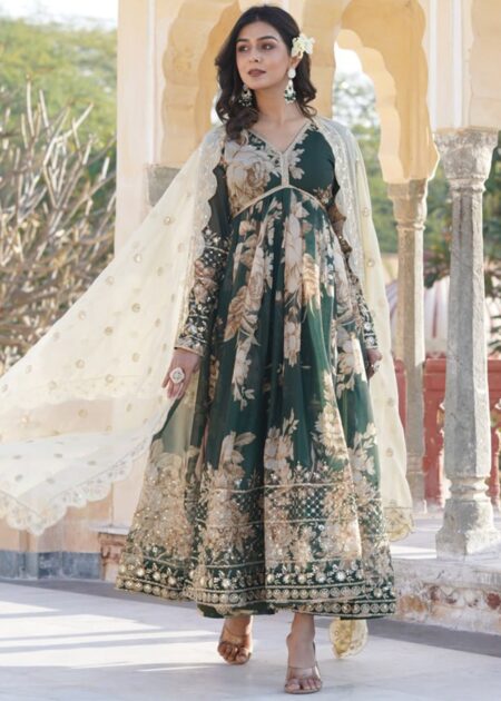 ReGradymade een Floral Print Anarkali Suit